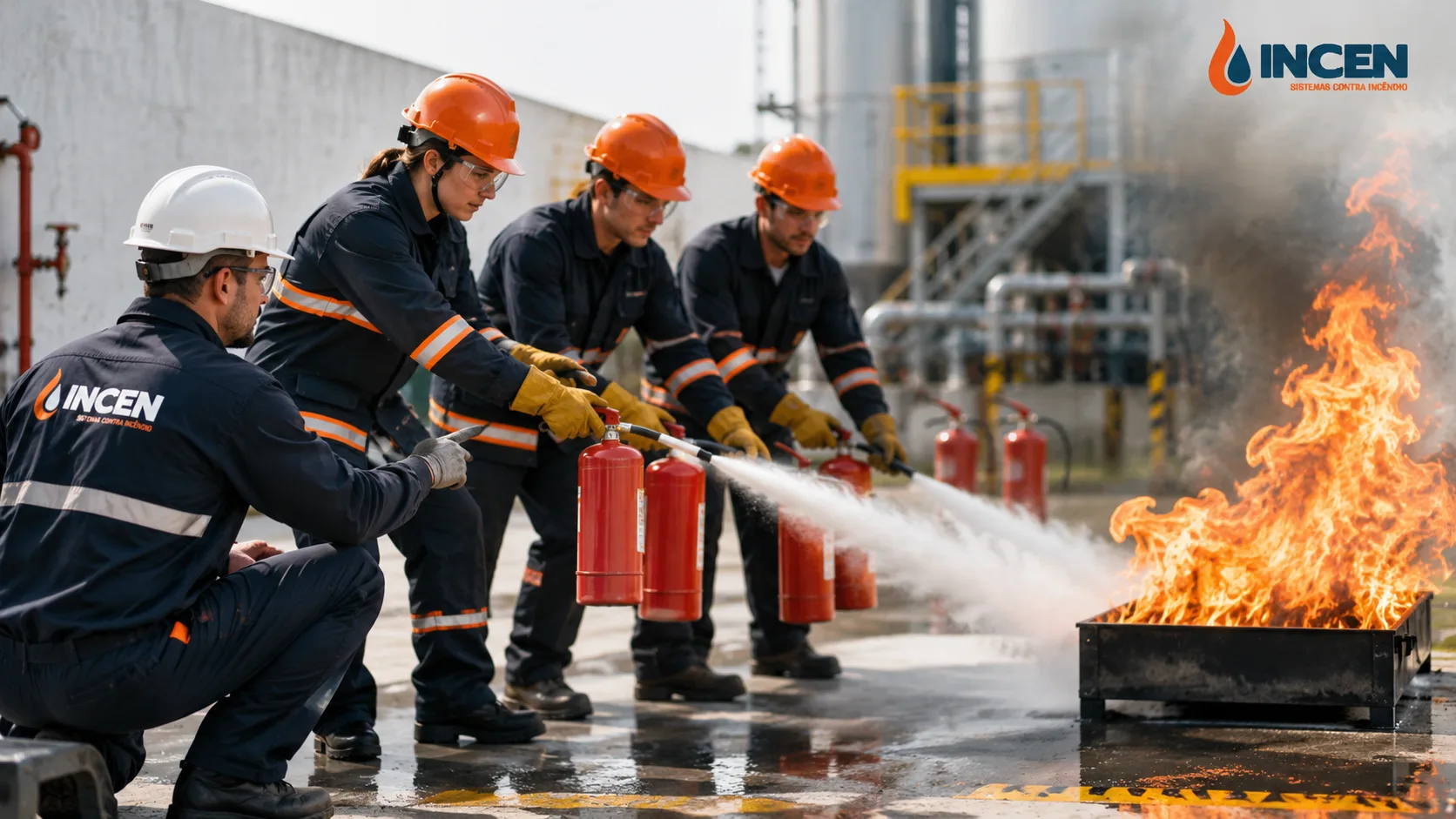 Treinamento de brigada de incêndio
